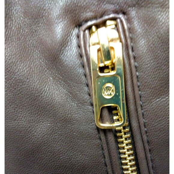 MICHAEL Michael Kors Women’s Brown 100% Leather Moto Jacket in Small - Picture 10 of 16